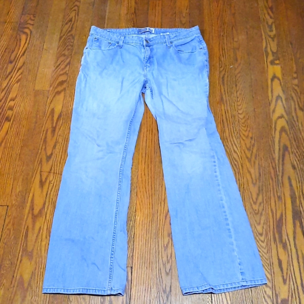 LEVI'S SIGNATURE Jeans Misses Size 14 Long Light Blue Denim Low Rise Boo…